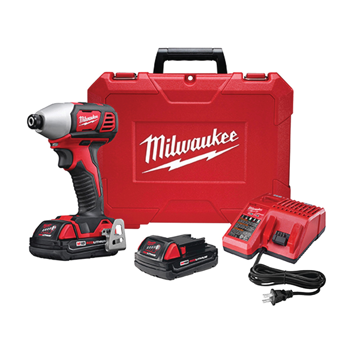 Milwaukee 2657-22CT Impact Driver Kit, Battery Included, 18 V, 1.5 Ah, 1/4 in Drive, Hex Drive, 3350 ipm