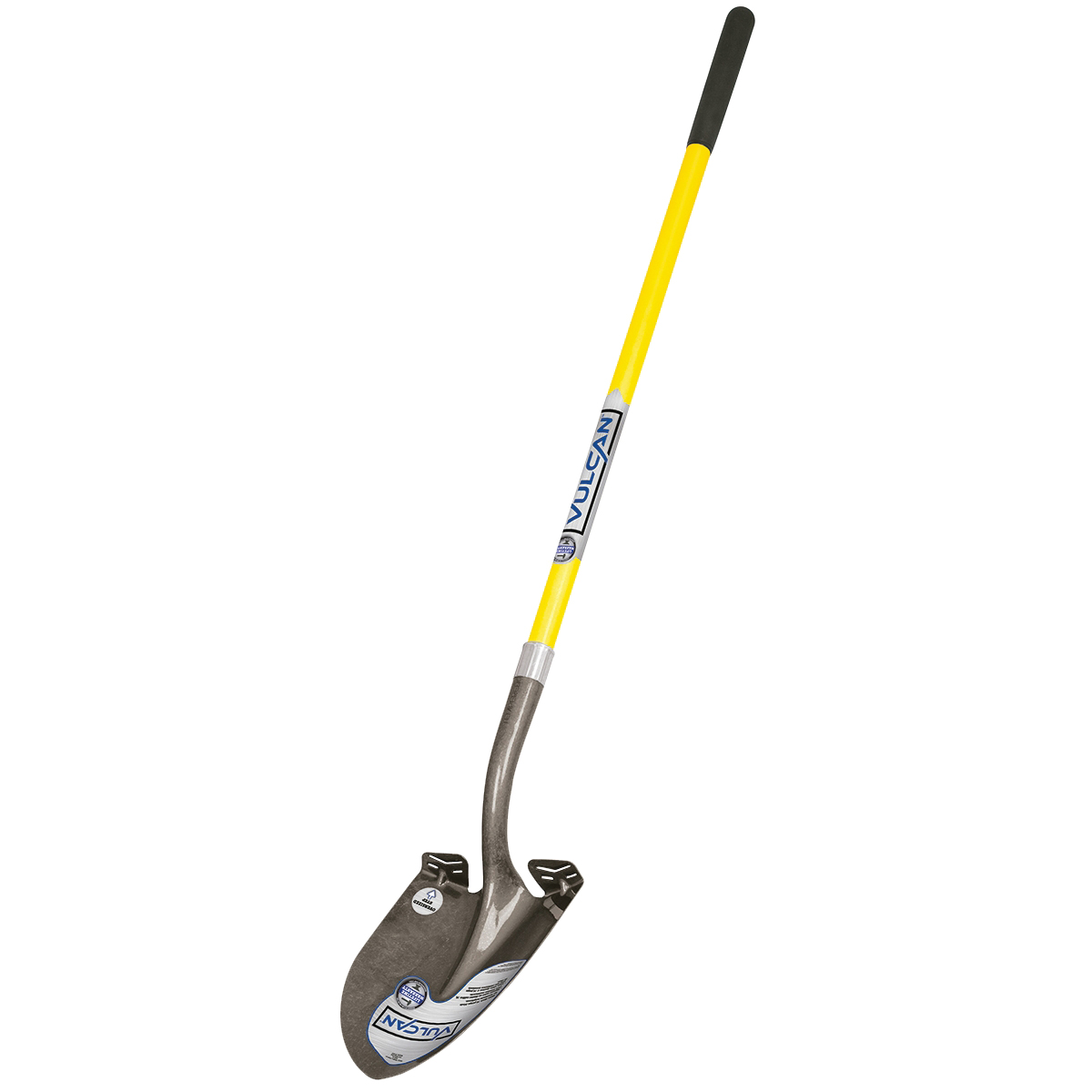 34541 PRL-F Shovel, 14 ga, Carbon Steel Blade, Fiberglass Handle, Cushion-Grip Handle, 48 in L Handle