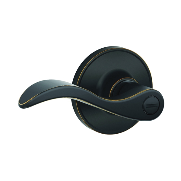 J Series J40SEV716 Privacy Lever, Mechanical Lock, Aged Bronze, Metal, Residential, 3 Grade, 7/8 in Housing Dia