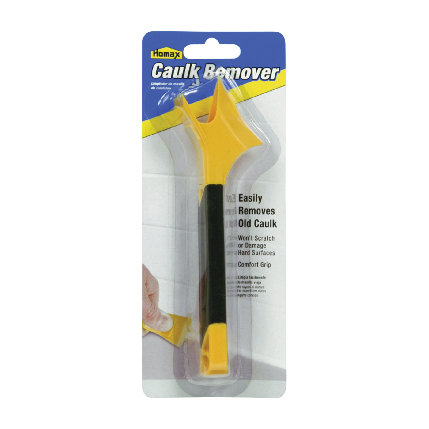 5855-06 Caulk Removal Tool, Plastic, Black/Yellow