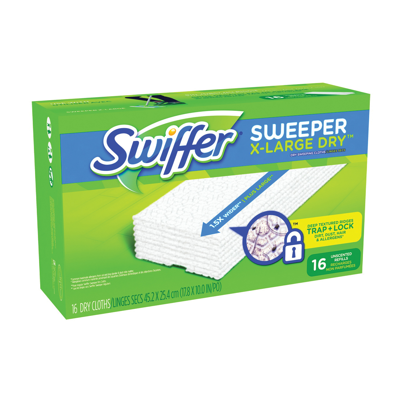 Sweeper 96826 Disposable Sweeping Cloth, 16 Pad Capacity