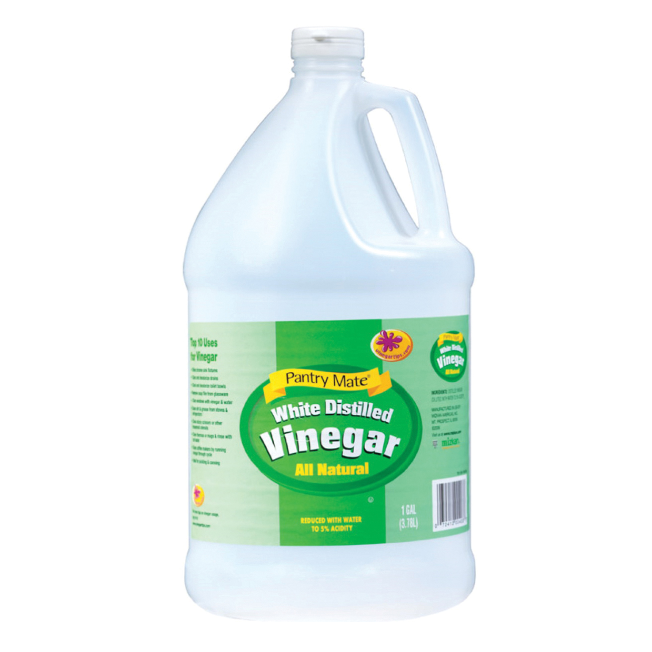 Pantry Mate 72412 00403 White Distilled Vinegar, 1 gal Bottle, Liquid - 1