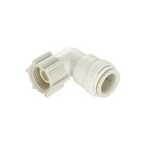 3520-1014/P-632 Swivel Pipe Elbow, 1/2 x 3/4 in, 90 deg Angle, Plastic, Off-White, 100 psi Pressure