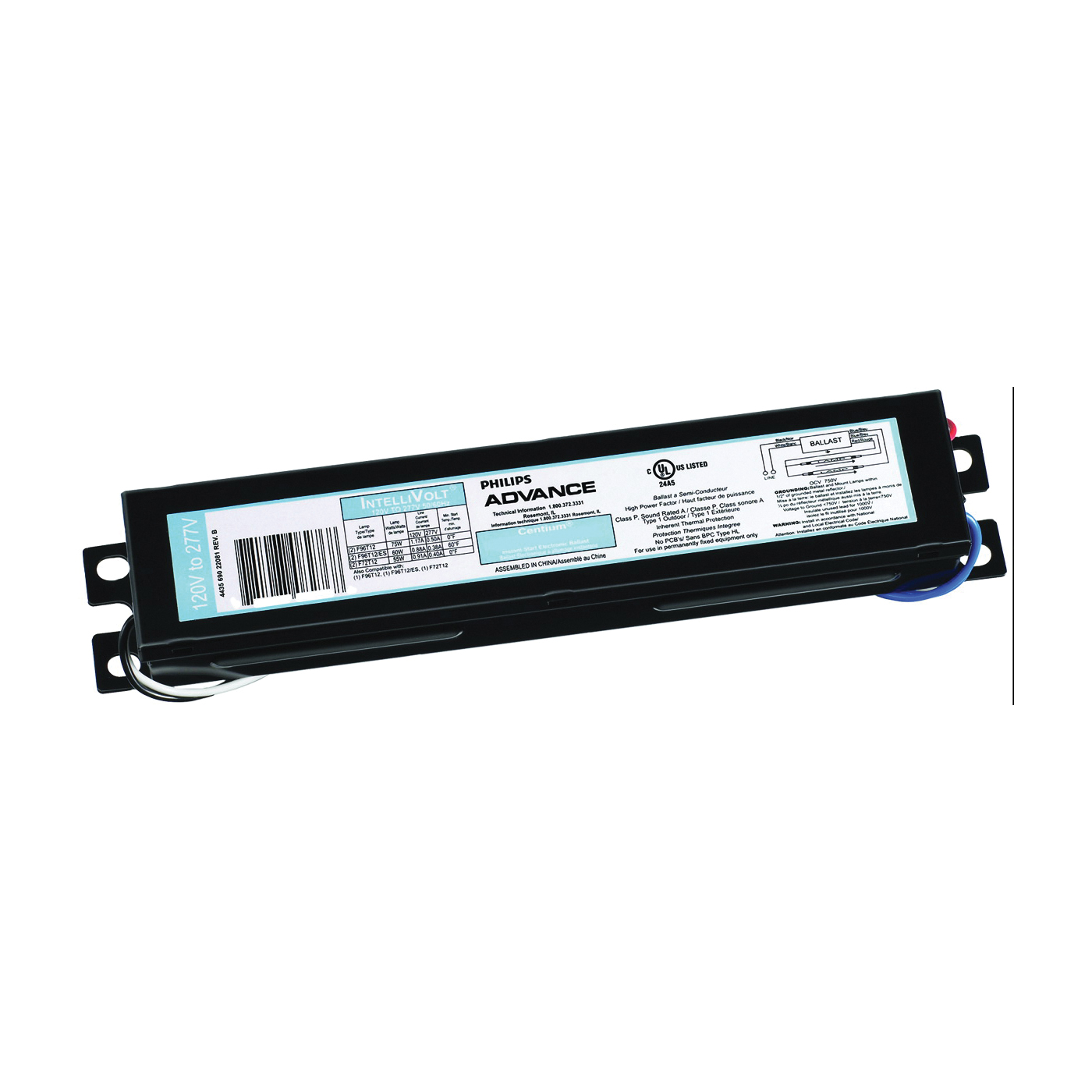 Centium Series ICN2P60N35I Electronic Ballast, 120/277 V, 132 to 135 W, 2-Lamp