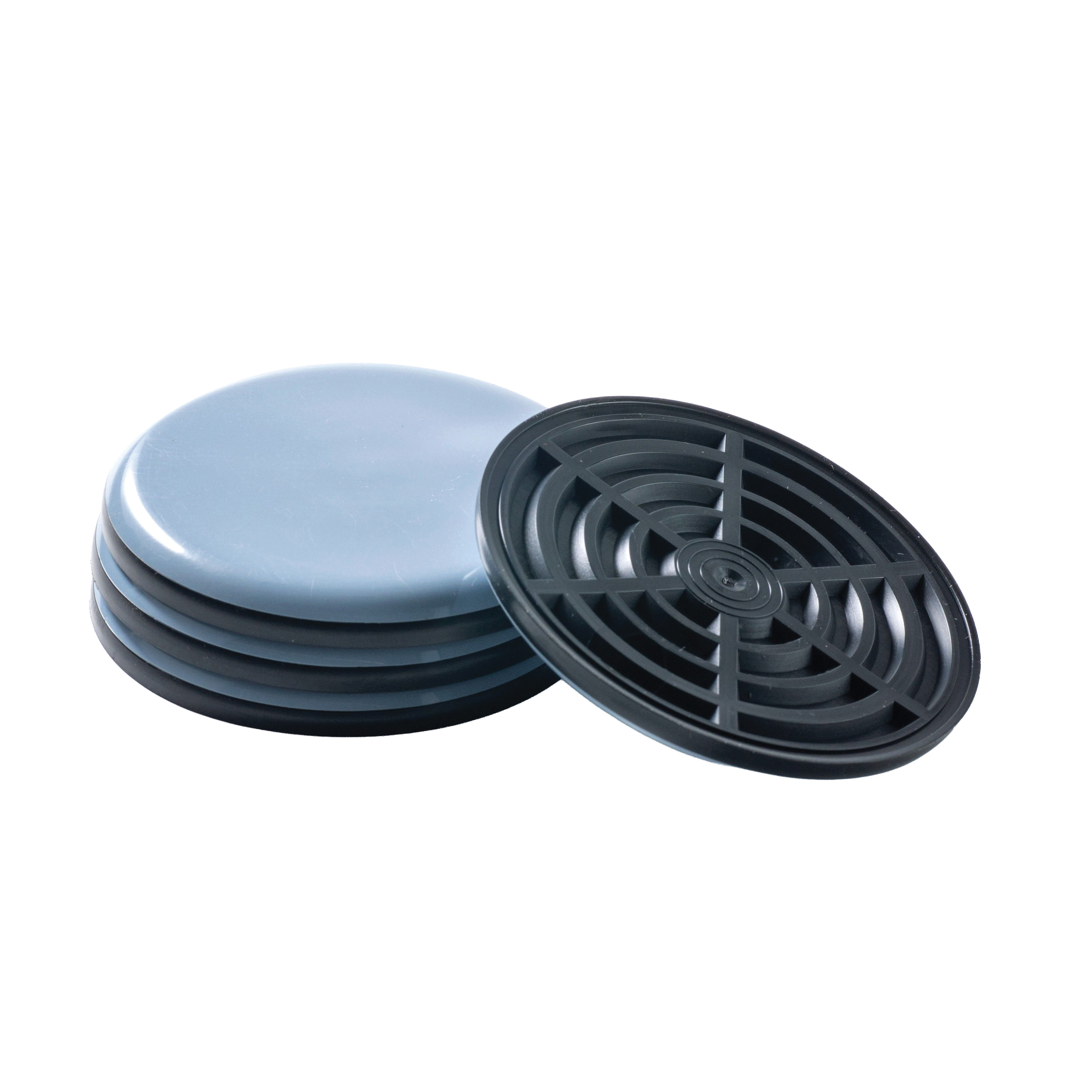 04100 Furniture Slide Glide, 3200 lb, Plastic, Gray, Polymer-Coated