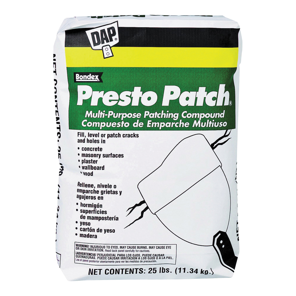 PRESTO PATCH 58552 Patching Compound, White, 25 lb Bag