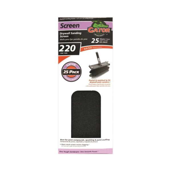 SilicaCut 3300 Sanding Screen, 11 in L, 4-3/8 in W, 220 Grit, Very Fine, Silicon Carbide Abrasive, 1-Sheet