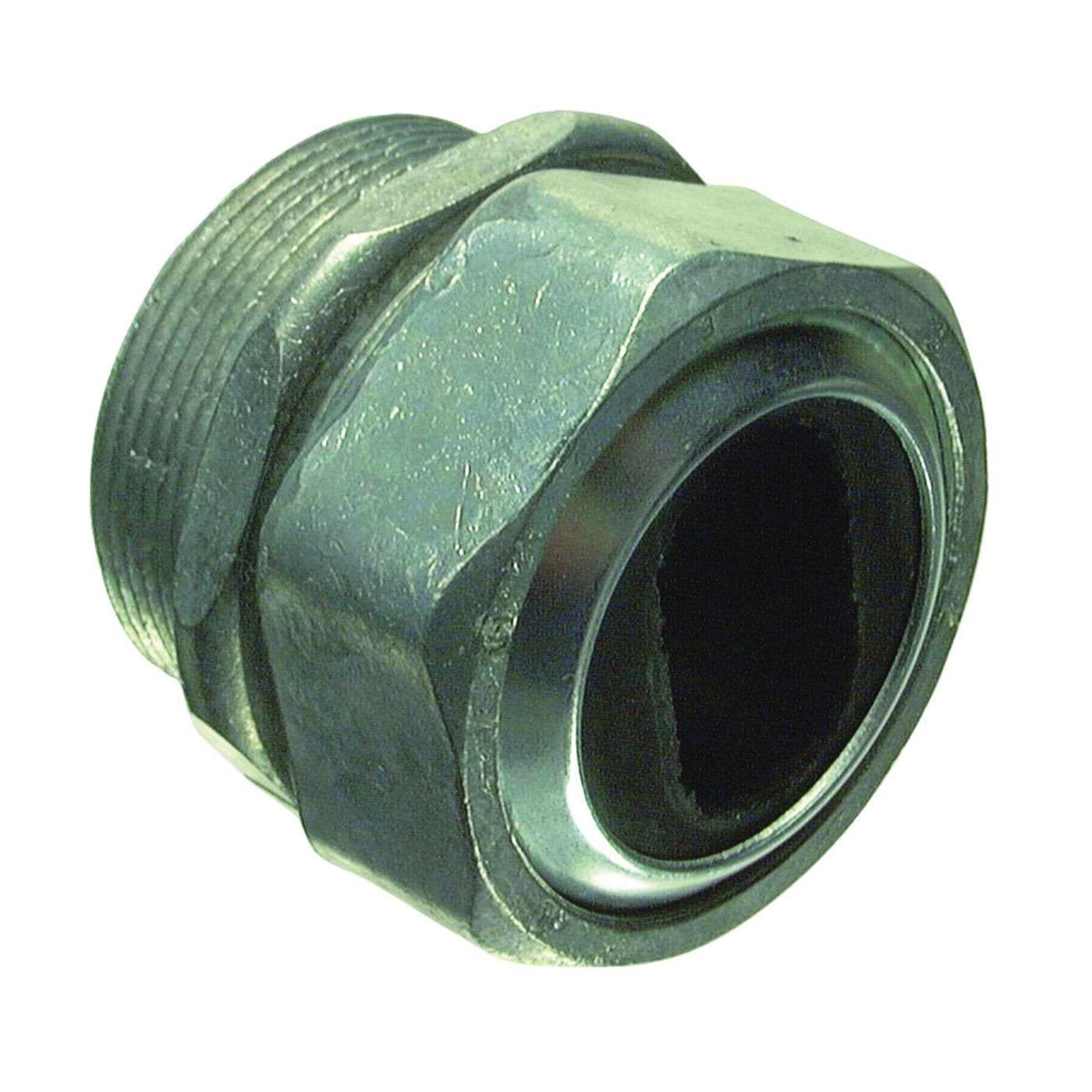 07310 Watertight Service Entrance Connector, 1 in Hub, Compression, Metal, Gray