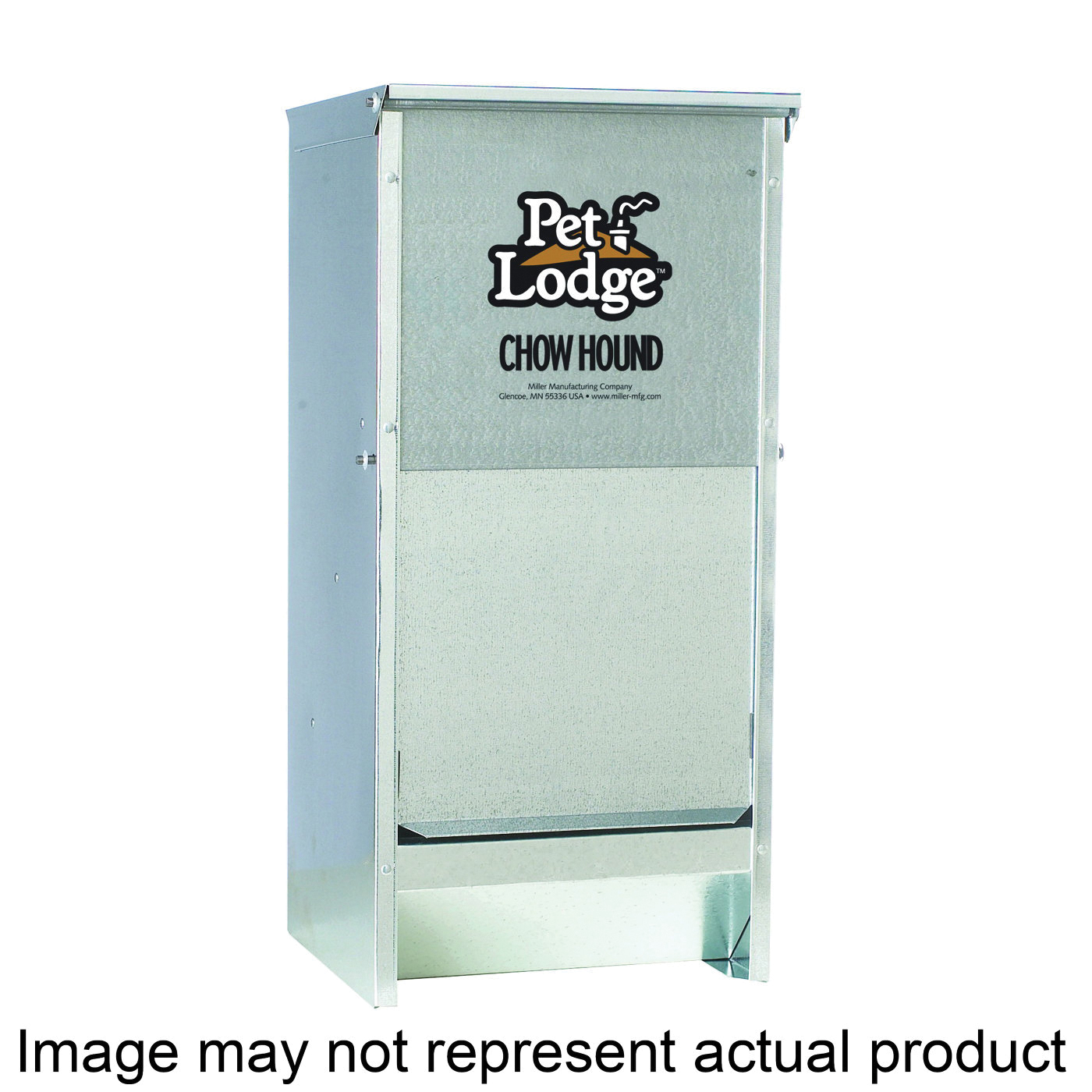CH12 Pet Feeder, XL, 12 lb Volume, Galvanized Steel, Silver