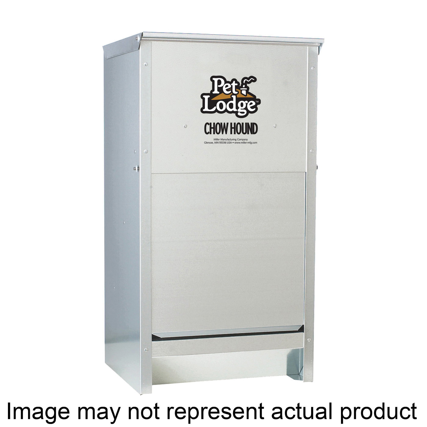 CH25 Pet Feeder, L, 25 lb Volume, Galvanized Steel, Silver