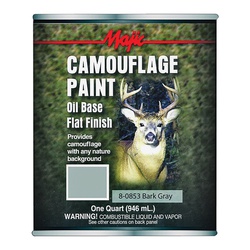 8-0853-2 Camouflage Paint, Bark Gray, 1 qt, Can, Application: Brush, Pad, Roller, Spray