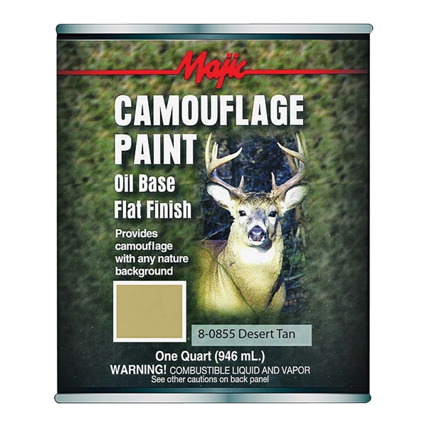 8-0855-2 Camouflage Paint, Desert Tan, 1 qt, Can, Application: Brush, Pad, Roller, Spray