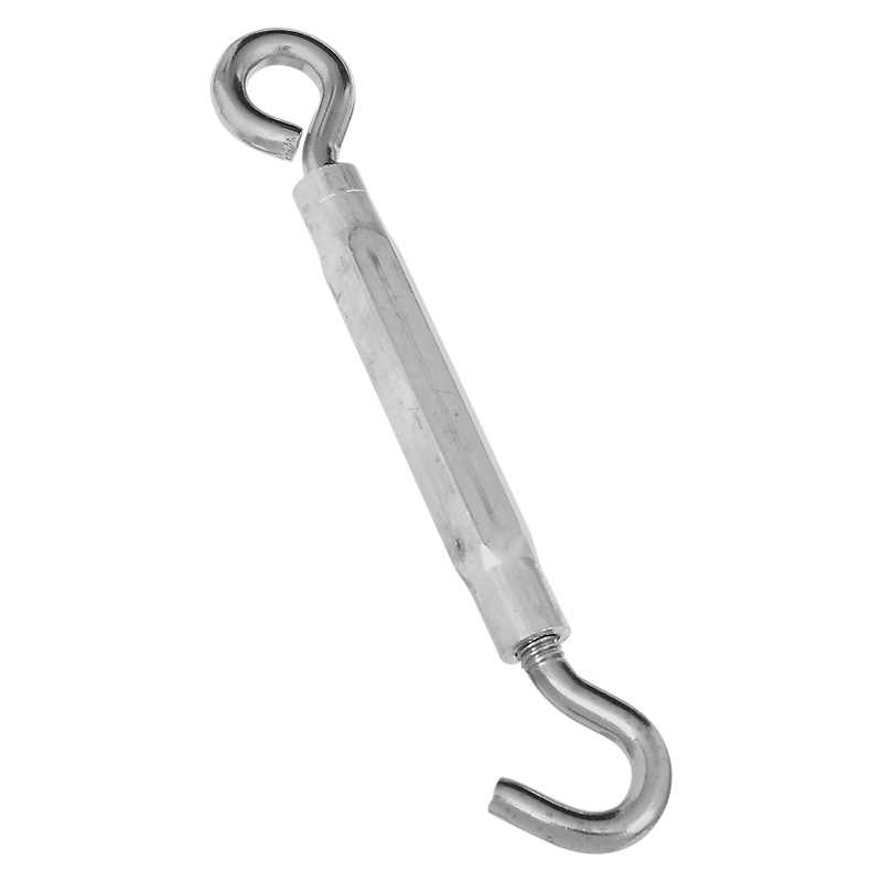 2173BC Series N221-978 Turnbuckle, 220 lb Working Load, 3/8-16 Thread, Hook, Eye, 10-1/2 in L Take-Up