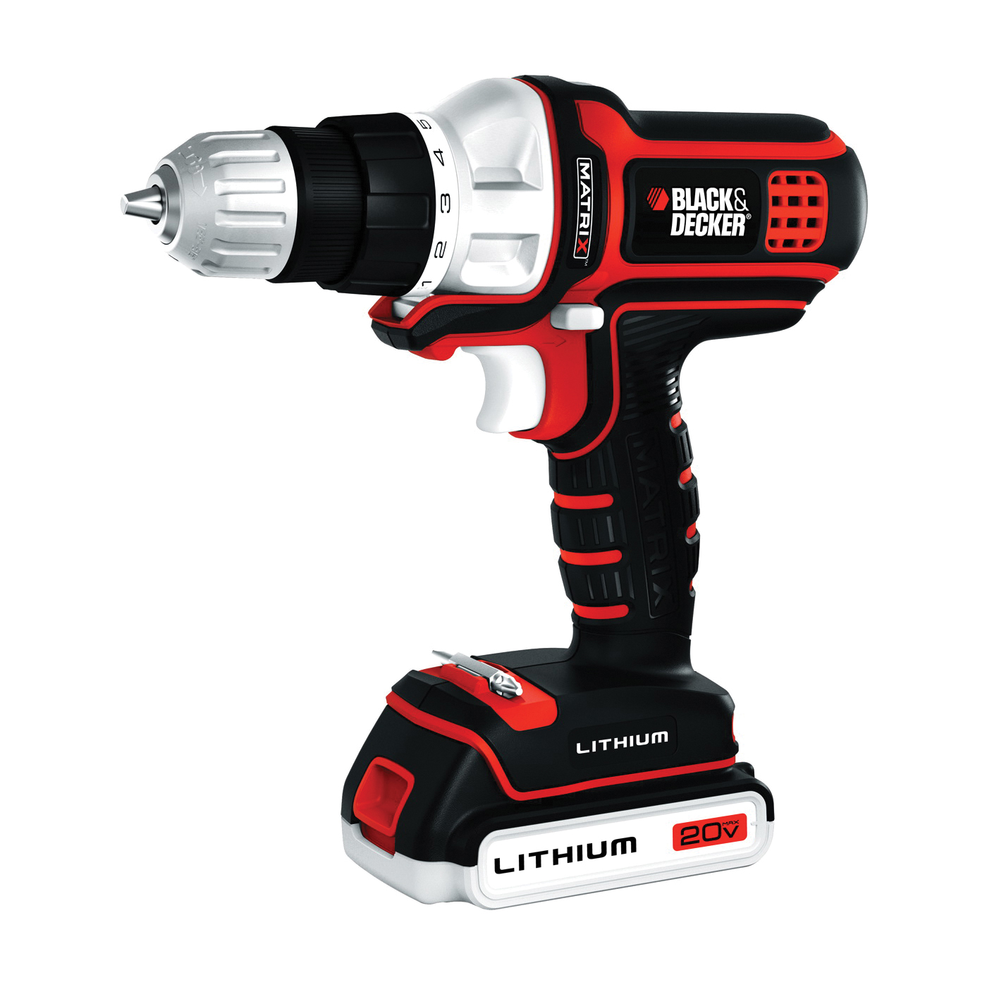 BDCDMT120C Drill/Driver, Battery Included, 20 V, 3/8 in Chuck, Keyless Chuck