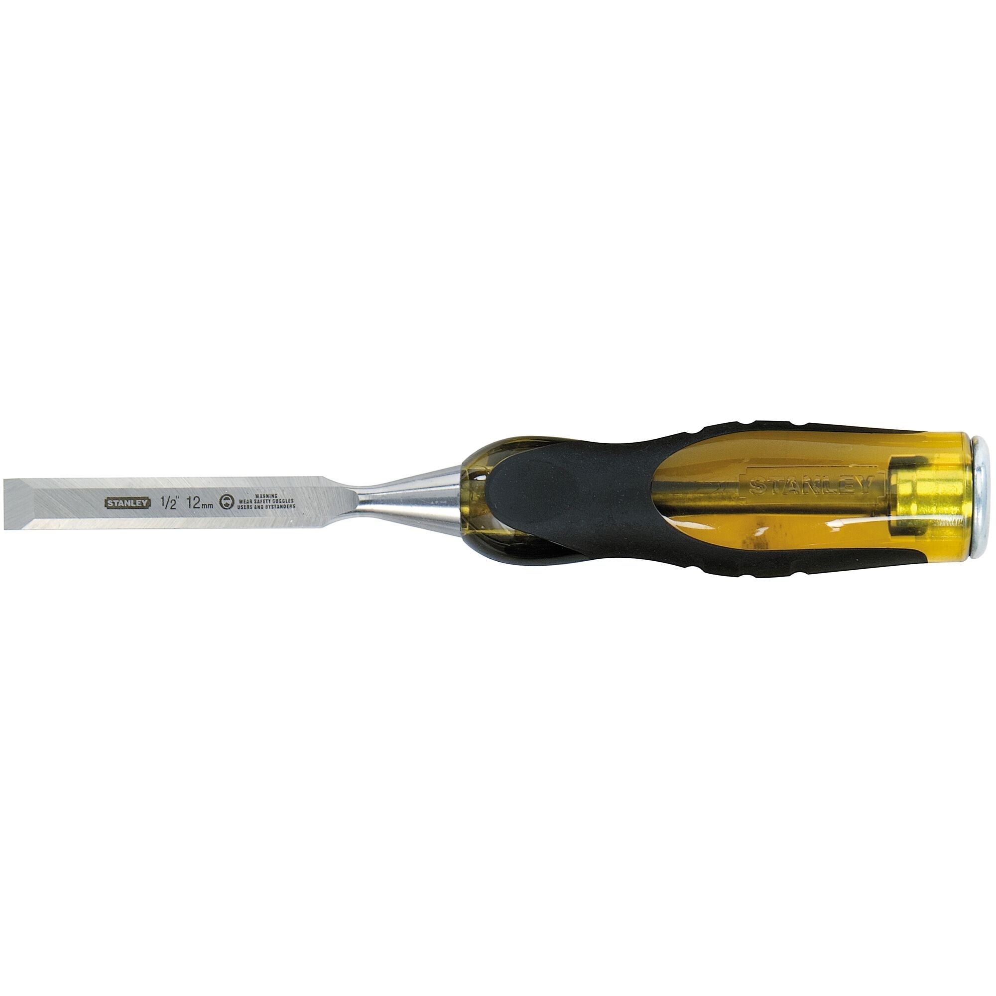 Fatmax Thru-Tang 16-975 Chisel, 1/2 in Tip, 9 in OAL, Chrome Carbon Alloy Steel Blade, Ergonomic Handle
