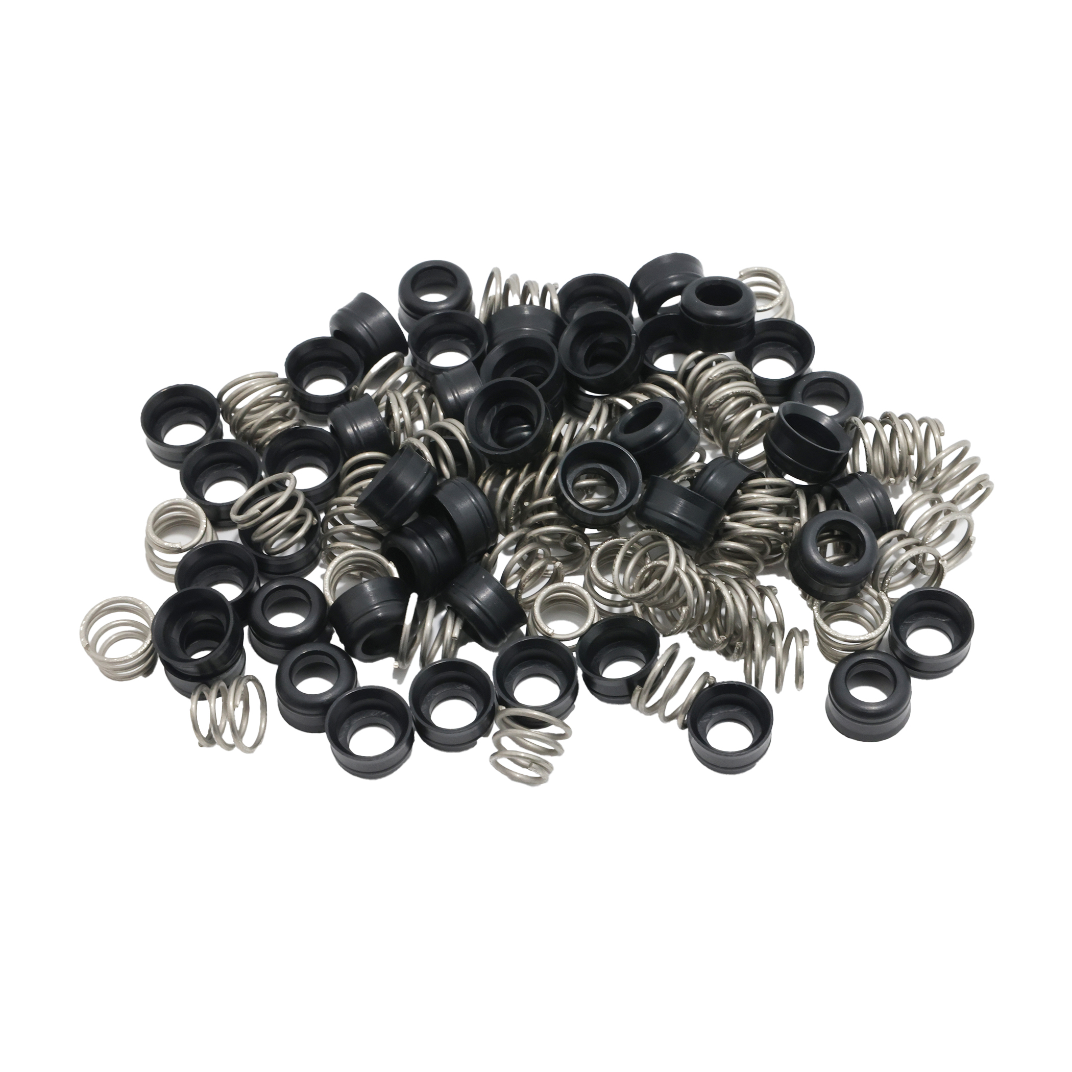 30300 Seat and Spring Pro-Pack, Rubber/Stainless Steel, Black, 100 -Piece