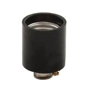 968-BOX Lamp Holder, 250 VAC, 660 W, Phenolic Housing Material, Black