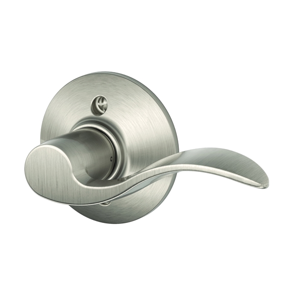 Schlage Accent Series F170 ACC 619 RH Right Hand Dummy Lever, Mechanical Lock, Satin Nickel, Metal, Residential, 2 Grade - 1