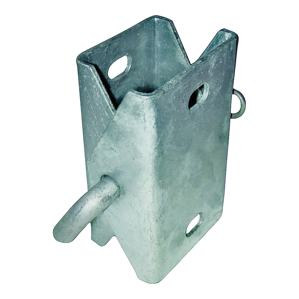 10004 Connector Hinge, 3-1/2 in, Carriage Bolt Mounting, Steel, Hot-Dipped Galvanized