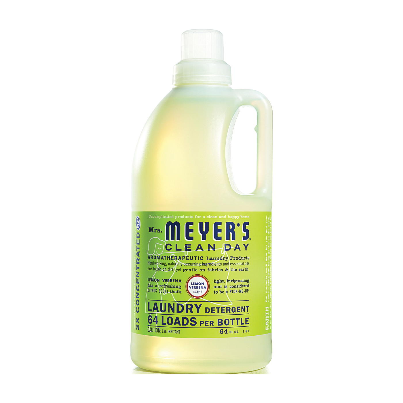 Clean Day 14631 Laundry Detergent, 64 oz Bottle, Liquid, Lemon Verbena