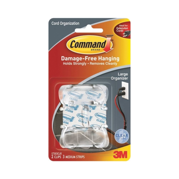 17303CLR Cord Organizer, Plastic, Transparent