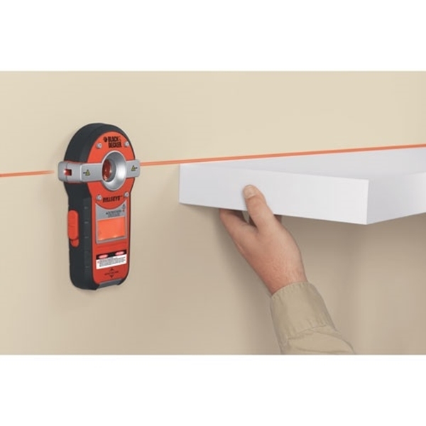 Black+Decker Bull's Eye Series BDL190S Auto Leveling Laser with Stud Sensor, 100 ft, 1-1/8 in Accuracy, 2-Beam - 1