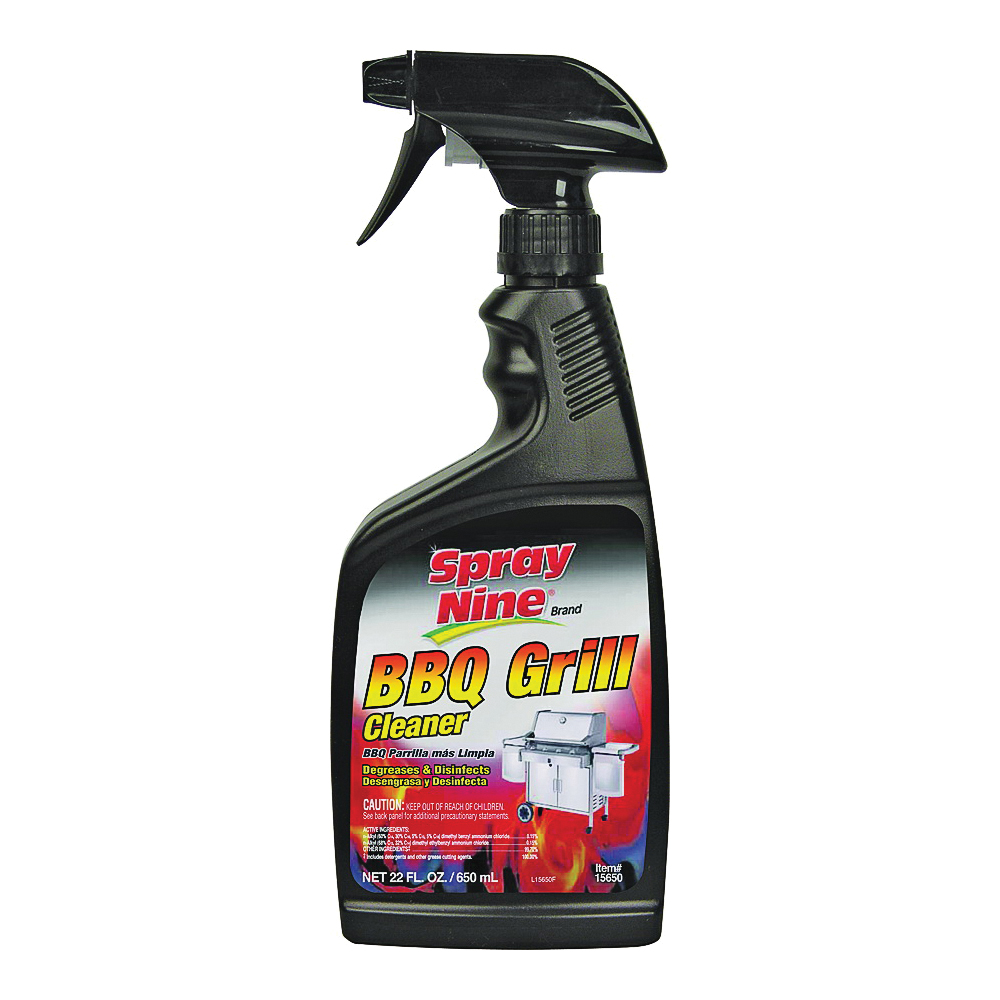 15650 BBQ Grill Cleaner, Liquid, Clear, 22 oz Spray Bottle