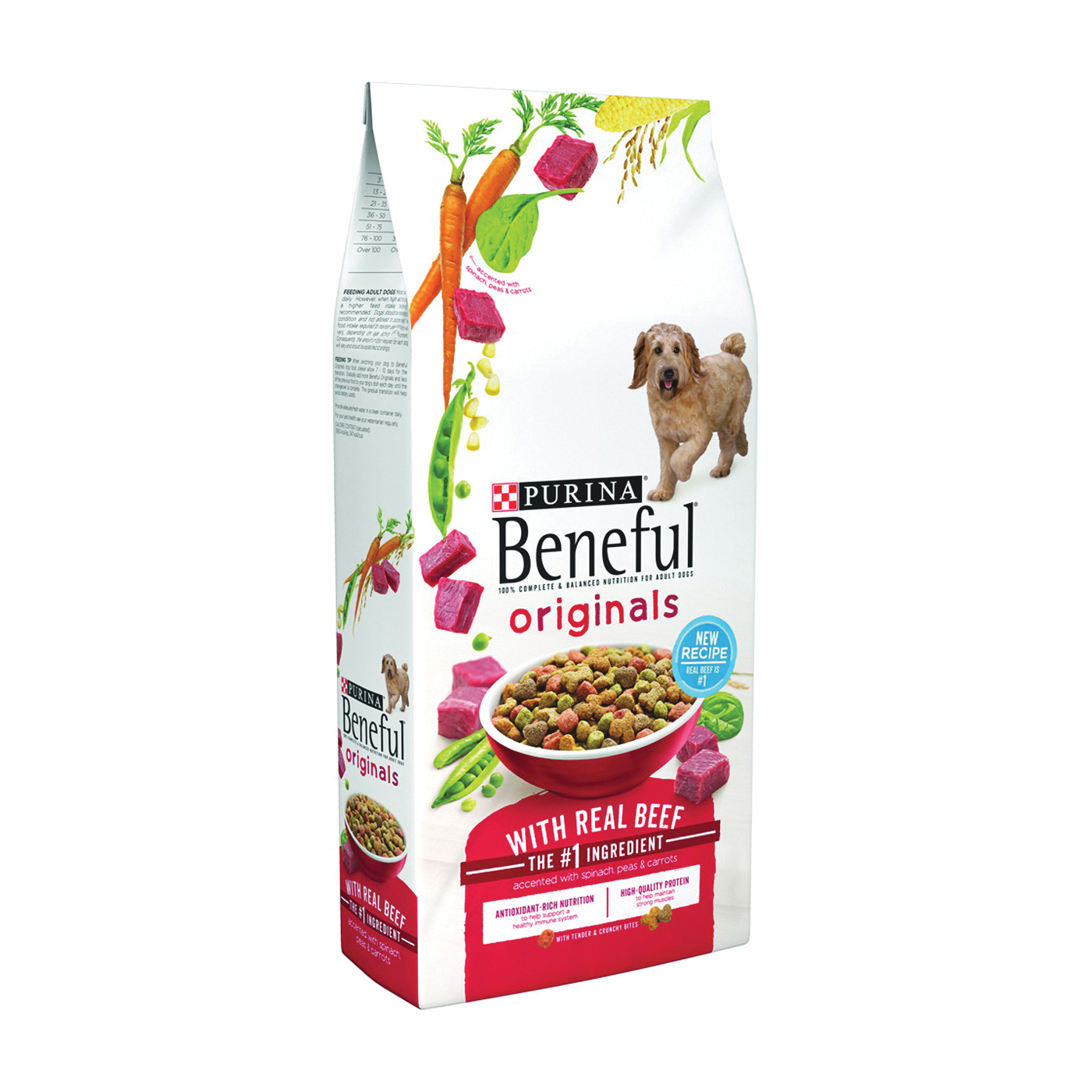 Purina Beneful 1780013485 Dog Food, Dry, Adult, Beef, 3.5 lb Bag