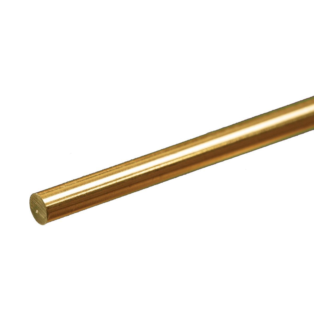 8165 Decorative Metal Rod, 5/32 in Dia, 12 in L, 260 Brass, 260 Grade