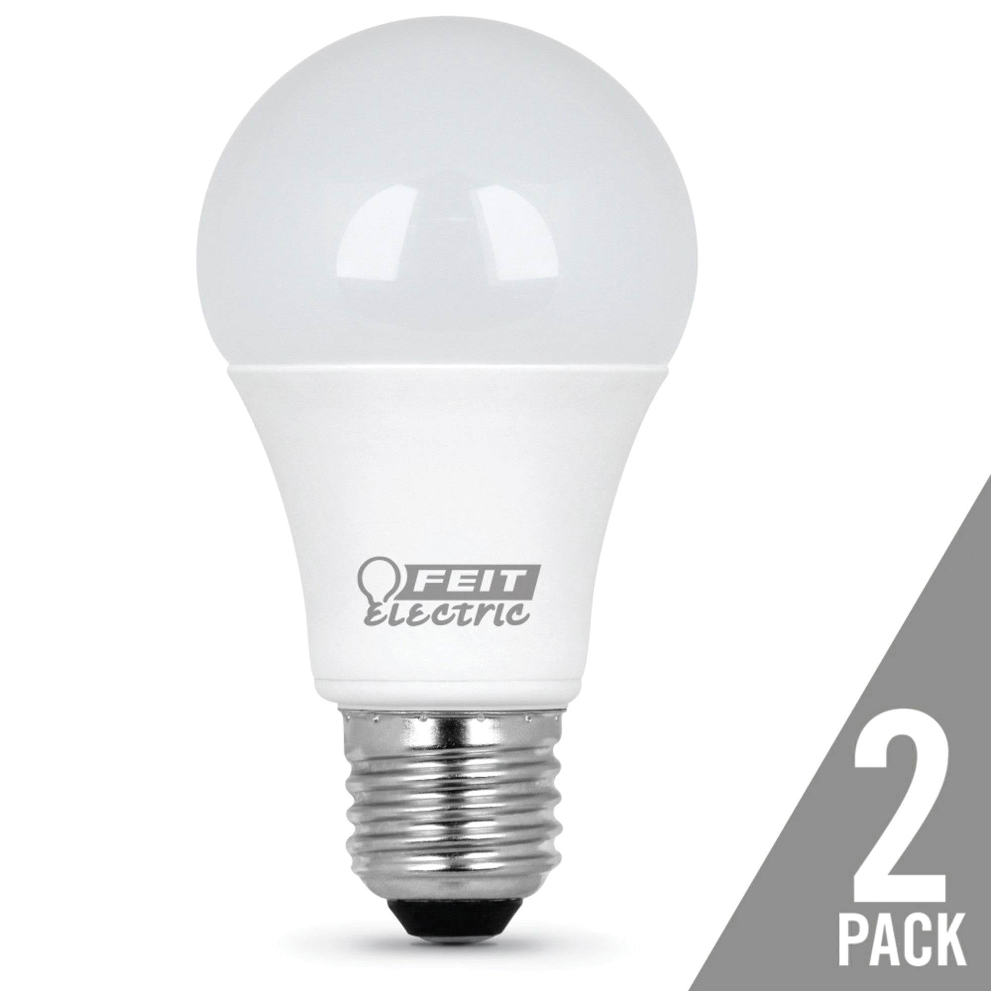 Feit Electric A1100/827/10KLED/2 LED Bulb, General-Purpose, A19 Lamp, 75 W Equivalent, E26 Medium Lamp Base, Soft White - 2