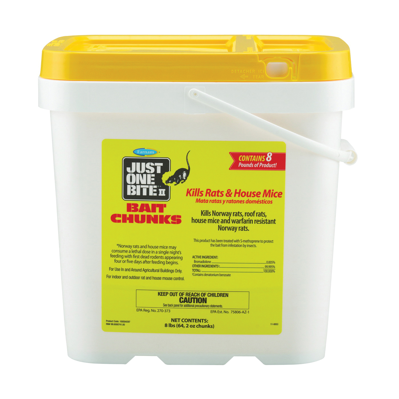 100504297 Mouse and Rat Killer, Solid, 2 oz Pail