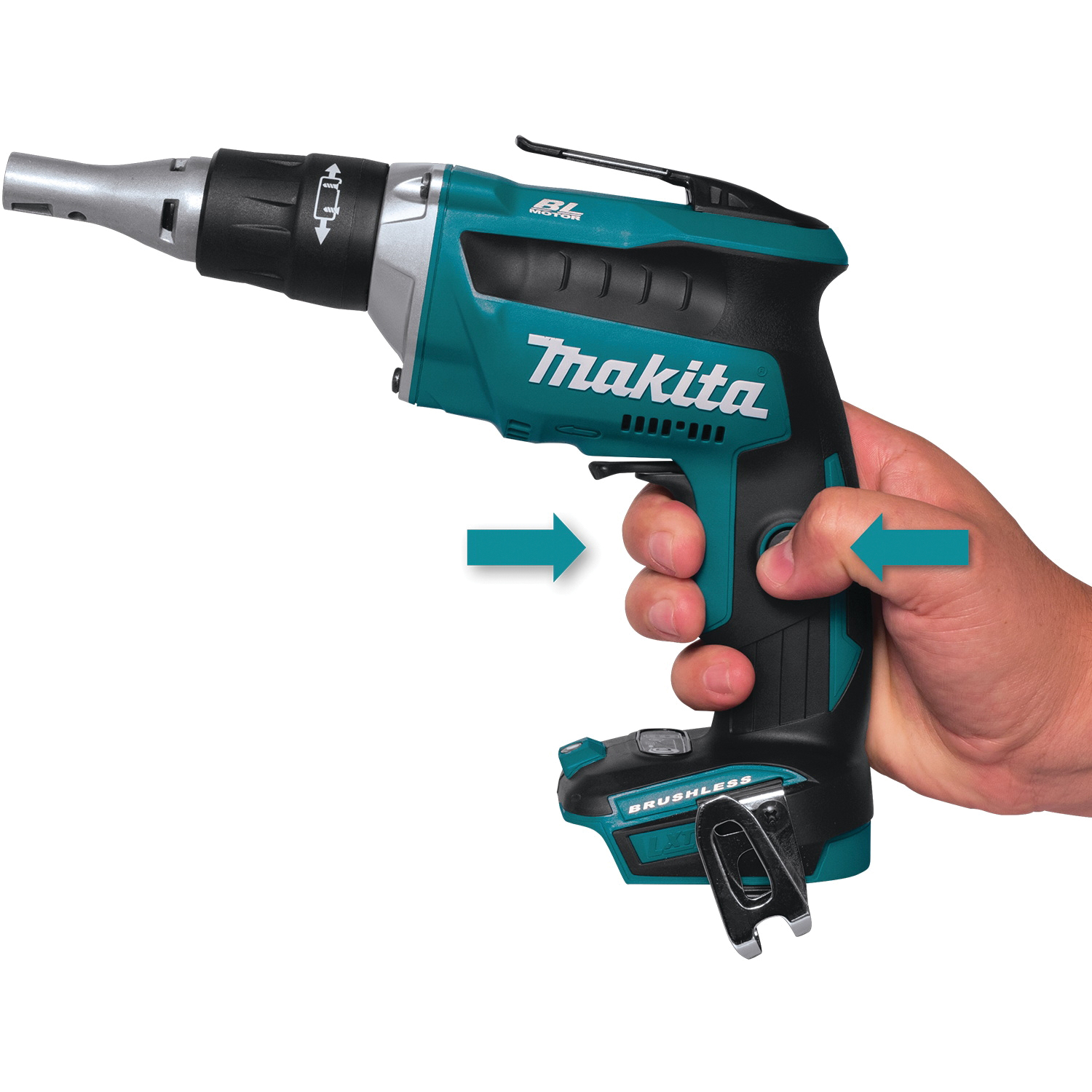 Makita LXT XSF03Z Drywall Screwdriver, Tool Only, 18 V, 5 Ah, 1/4 in Chuck, Hex Chuck - 5