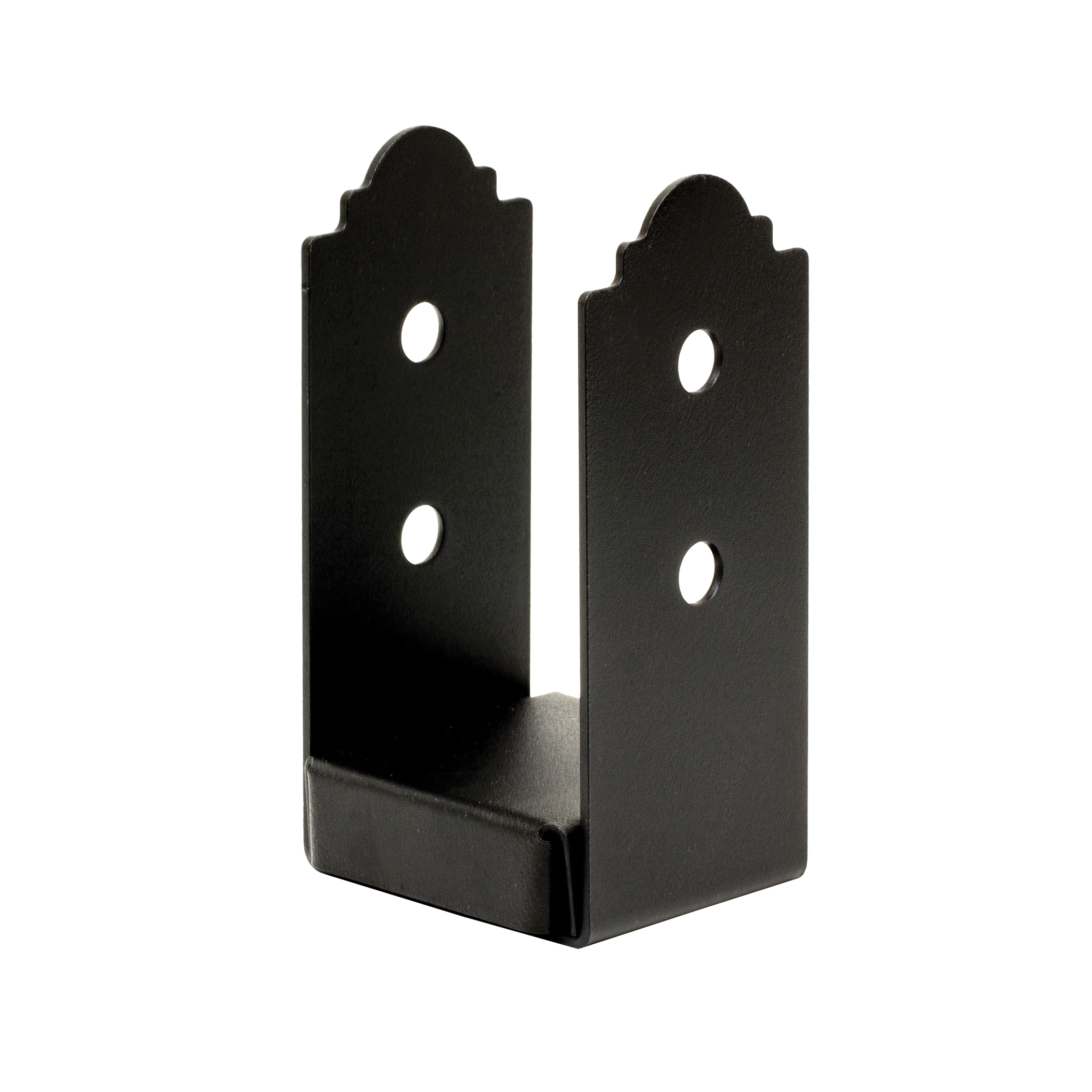 APB APB44 Post Base, 4 x 4 in Post, 16 ga Gauge, Steel, Black, Powder-Coated/ZMAX