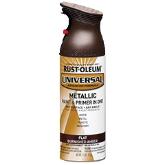 271472 Spray Paint, Flat/Metallic, Amber, 11 oz, Can