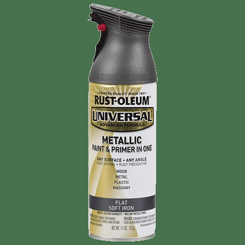 271473 Spray Paint, Flat/Metallic, Iron, 11 oz, Can