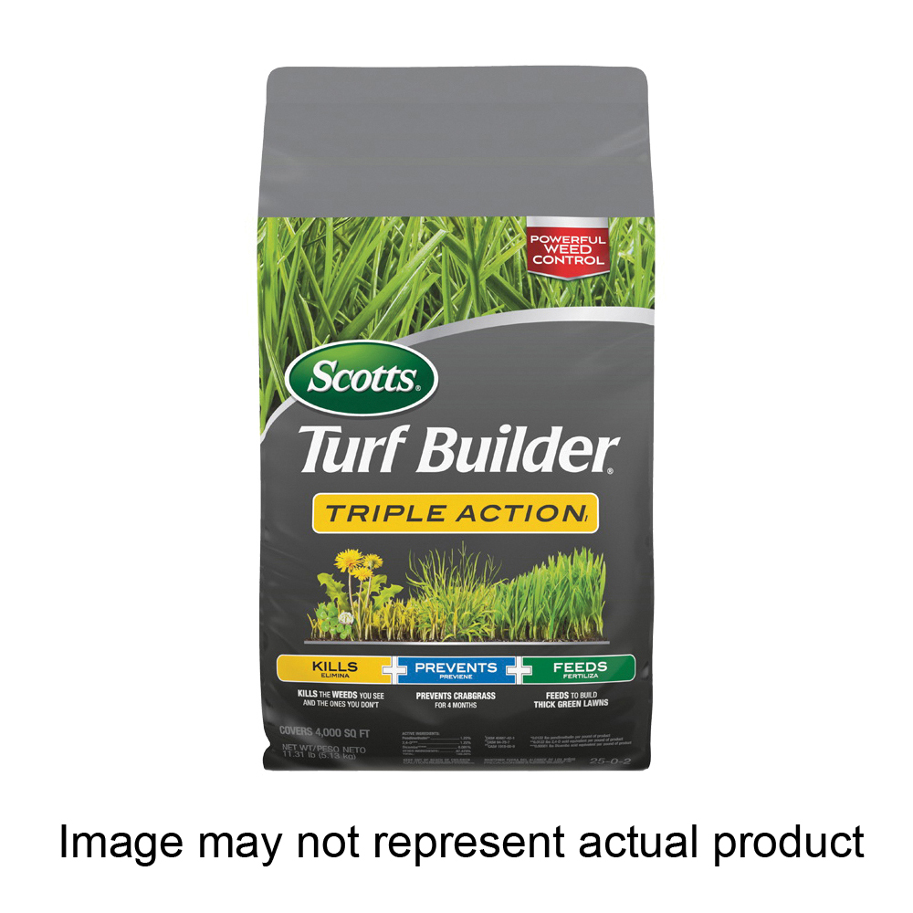 Scotts Turf Builder 26003D Triple-Action Fertilizer, 20 lb Bag, 25-0-2 N-P-K Ratio - 5