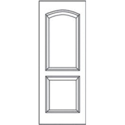 CraftMaster Caiman Series DRCAIPH2468LH Moulded Door, 2 ft 4 in W x 6 ft 8 in H, 2-Panel, Fiberboard, Left - 2