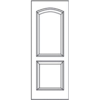 CraftMaster Caiman Series DRCAIPH2468RH Moulded Door, 2 ft 4 in W x 6 ft 8 in H, 2-Panel, Fiberboard, Right - 2