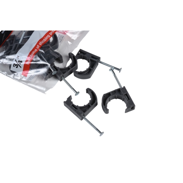 Oatey 33911 Pipe Clamp with Barbed Nail, Polypropylene
