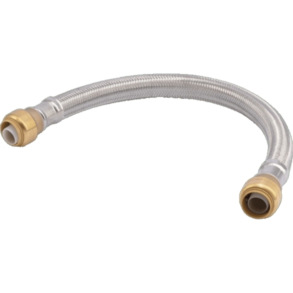 SharkBite U3016FX18LFCA Flexible Repair Coupling, 3/4 in, Push-Fit, Stainless Steel, 18 in L