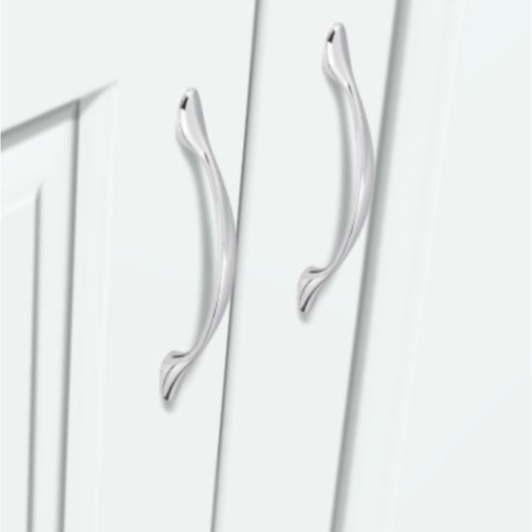 Elements Somerset Series 80814-PC Cabinet Pull, 5 in L Handle, 7/8 in H Handle, 7/8 in Projection, Zinc, Polished Chrome