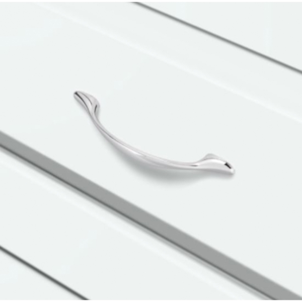 Elements Somerset Series 80814-PC Cabinet Pull, 5 in L Handle, 7/8 in H Handle, 7/8 in Projection, Zinc, Polished Chrome