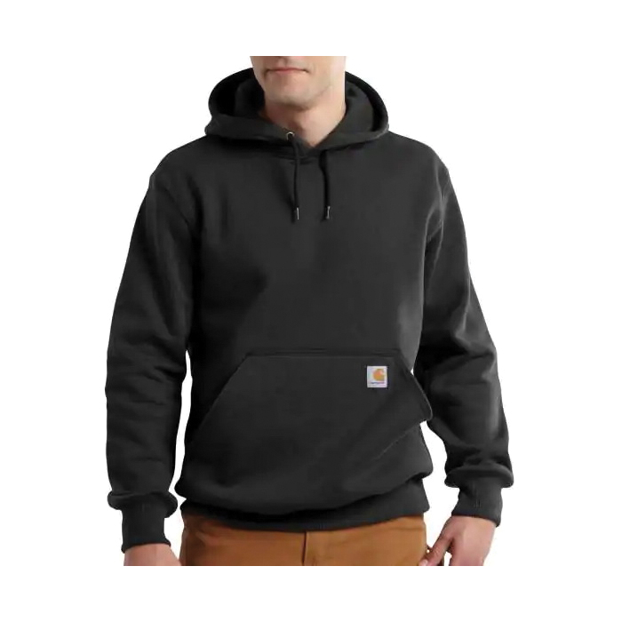 Carhartt Paxton Series 100615-001-M Sweatshirt, M, Regular, Cotton/Polyester, Black, Hooded Collar - 1