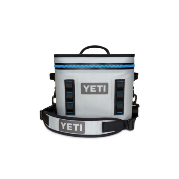 YETI Hopper Flip 12 18060130001 Cooler, 13 Cans Cooler, Polyethylene, Fog Gray/Tahoe Blue - 1