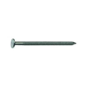 2ATUL1 Underlayment Nail, 6d, 2 in L, Steel, Bright, Flat Countersunk Head, Ring Shank, Silver, 1 lb