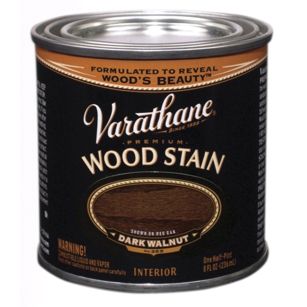 Varathane 211807 Stain, Dark Walnut, Liquid, 0.5 pt