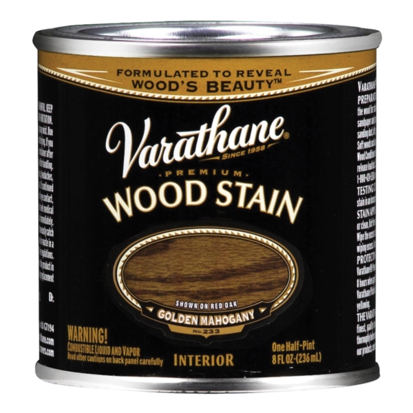 Varathane 211795 Stain, Golden Mahogany, Liquid, 0.5 pt