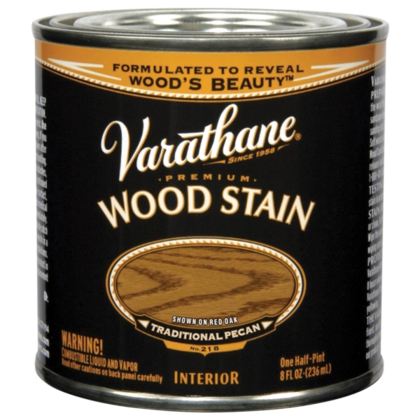 VARATHANE 211790 Wood Stain, Traditional Pecan, Liquid, 0.5 pt - 1