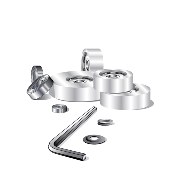 Router Rabbetting Bit Set With Bearings, Freud, 1-3/8 in Dia Cutter, 1/4 in Dia Shank - 1