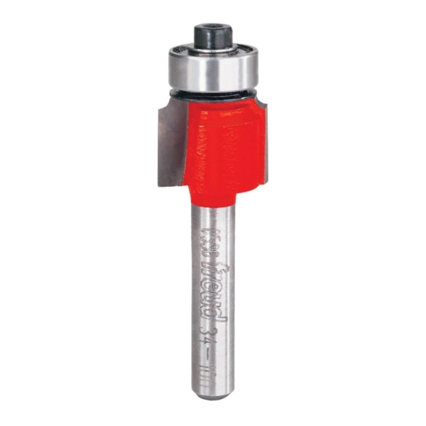 Freud 34-100 Router Bit, 5/8 in Dia Cutter, 2-3/16 in OAL, 1/4 in Dia Shank, 2-Cutter, Carbide